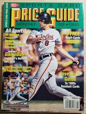 SCD Sports Card Price Guide Monthly Smith Lemieux Smoltz February 1993 with card