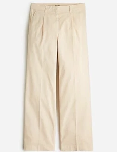 J.Crew Pleated Capeside Chino Pant Bleached Sand - Size 12 NWT - Picture 1 of 9