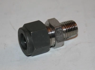  1/2" Tube x 1/4" MNPT  Male Fitting 316s SSP Unilok ISSU8MC4 - Image 1 of 4