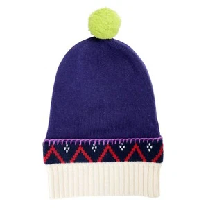 Burberry Unisex Cashmere Wool Multi-Color Pompon Beanie Hat - Picture 1 of 3