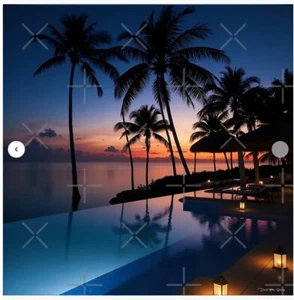 Riviera Paradise Poster - 33.1" x 33.1" - Semi Gloss - Picture 1 of 2