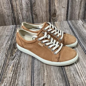 Ecco Womens Soft-7 Runner Shoes Light Camel Leather Casual Sneaker Size 36-5 US - Picture 1 of 11