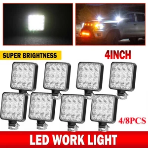 2/4/10X 80W LED Work Light Truck OffRoad Tractor Flood Lights 12V Square 4 Inch - Picture 1 of 12