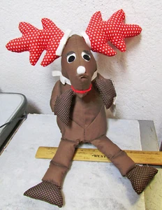 Lindo Alce de Peluche Relleno de Alaska, Hecho a Mano en Alaska, 9 pulgadas de Alto sentado - Imagen 1 de 6
