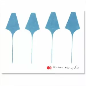Akari Isamu Noguchi Print Japanese Washi Paper 9AD Blue Picture Paper - Picture 1 of 3