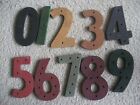 Vintage Math Numeral Number Manipulative Various Colors Holes #0 To 9