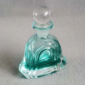 Botella de perfume de cristal Art Deco hecha en Italia 5-1/2" de alto - Imagen 1 de 6