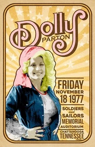 Póster de concierto de Dolly Parton 1977 - Imagen 1 de 1