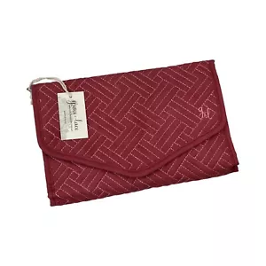 Grace & Lace Quilted Fold Out Travel Jewelry Case In Rose NEW - Picture 1 of 12