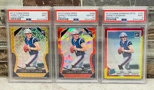 Lote de 3 tarjetas ~ 2019 Prizm ROOKIE JARRETT STIDHAM Patriots PSA 9 y 10 RC - Imagen 1 de 3