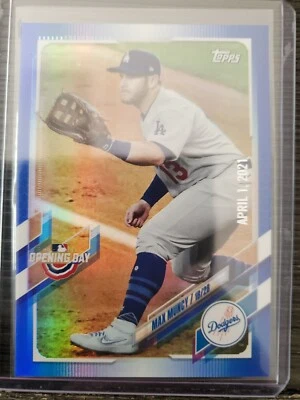 2021 TOPPS OPENING DAY BLUE FOIL #197 MAX MUNCY LOS ANGELES DODGERS MLB BASEBALL - Image 1 of 2