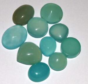 66 cts Chalcedony Cabochon Natural Gemstone Lot 11 pcs #ycd547
