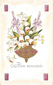 Cpa Fantaisie Gaufrée Good Souvenir - Picture 1 of 2