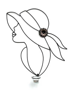 Portavelas de pared metal negro señora soporte para velas de pared 96324 soporte para velas de té - Imagen 1 de 5