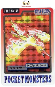 Pokemon 1996 Bandai Cardass Holo Prism Pocket Monsters No 146 Moltres Japanese - Picture 1 of 5