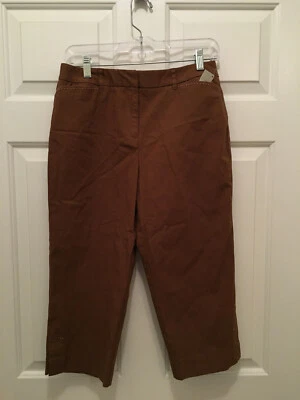 NWT Talbots Petites Women's Signature Crop Light Brown Stretch Pants 6P - Image 1 of 2