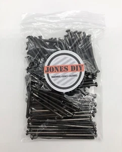MIXED ASSORTED BLACK NICKEL M3.5 ELECTRICAL LARGE BUNDLE SCREWS PLUG SOCKET - Picture 1 of 5