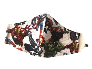 Marvel Handmade Face Masks Mans ( LG ) Nose Wire/Filter Pocket/Adjustable Ear - Picture 1 of 5