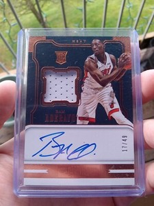 Bam Adebayo 2017-18 Panini Dominion Bronze Rookie Patch Auto /49 Super Rare !