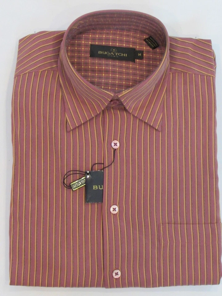 NEW MENS BUGATCHI UOMO CLASSIC FIT L/S MICRO FIBER SHIRT SIZE MEDIUM, RETAIL $95 - Image 1 of 1