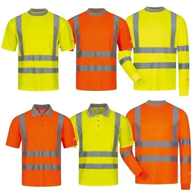 Warnschutz Polo T Shirt gelb orange Warn Poloshirt Warnshirt T-Shirt SAFESTYLE®