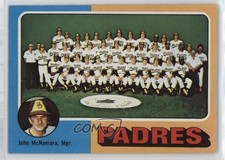1975 Topps Team Checklist San Diego Padres John McNamara Checklist Team #146