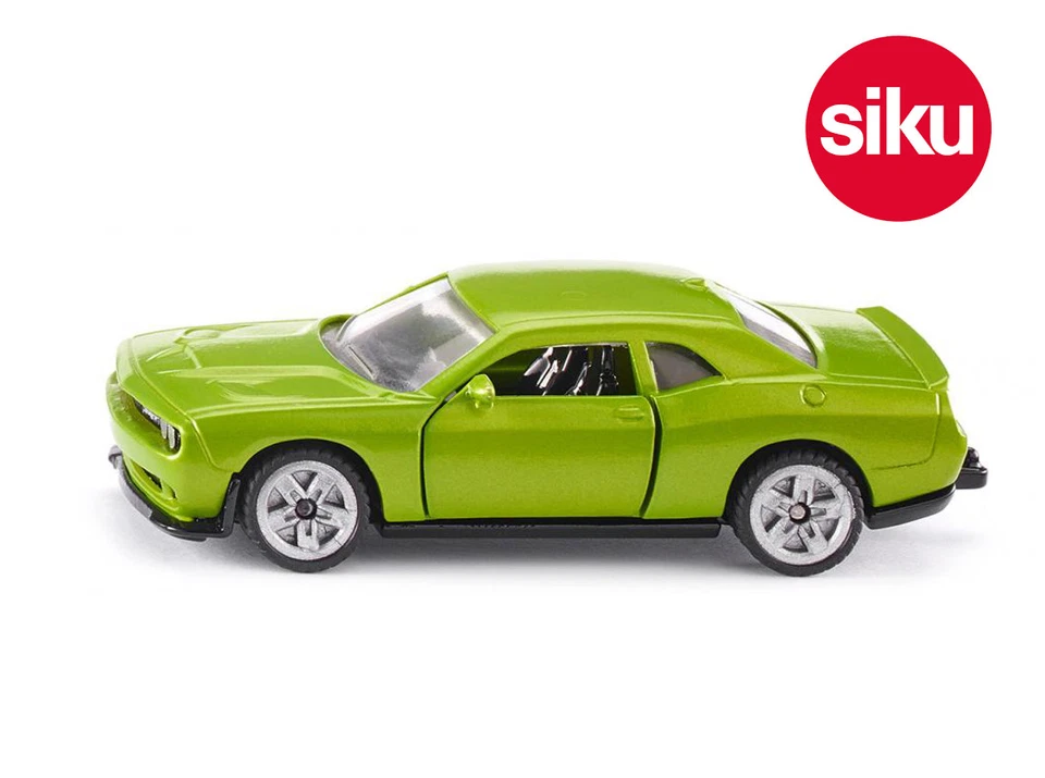 Siku 1408 Dodge Challenger SRT Hellcat Verde Con Apertura Porte Piccolo Scala - Immagine 1 di 1