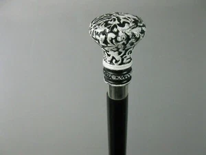 Victorian Bone Head Handle , Wooden Walking Stick ,Cane Gentlemen Gift For You  - Picture 1 of 6