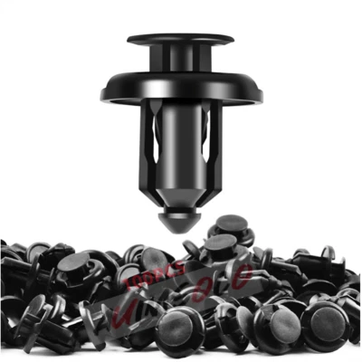 100 Clips Para Agujero Retenedor Plástico Guardabarros Empujador Sujetador 10mm - Image 1 of 4