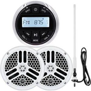 Marine Radio Bluetooth Audio System w/ 6.5" 240W Speakers for ATV UTV Golf Cart - Picture 1 of 17