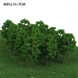 40 stücke Modell Bäume Tiefgrün Für Spur N Eisenbahn Bauen Park Layout ! - Bild 1 von 7