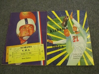 ALABAMA FOOTBALL PROGRAMS 1952 VS VPI (VA TECH) + 1953 ALABAMA VS TULSA SET(2) - Image 1 of 4