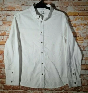 BNWT Boys Sz 14 Anko White Cotton Long Sleeve Style Buttoned Cotton Shirt - Picture 1 of 2