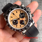 Tandorio New Vk Quartz Chronograph Date Function Men's Watch Steel/rubber Belt