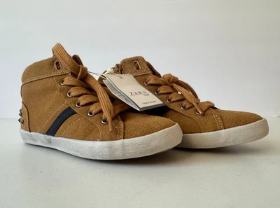 Brand New Zara Boy Size US 10/10 1/2 UK 10/11 Brown Suede Sneaker - Image 1 of 4