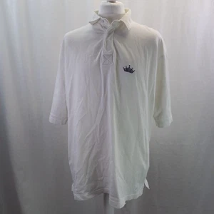 Budweiser White Polo Style Top Jersey Shirt Size XXL Short Sleeve Vintage VGC - Picture 1 of 20
