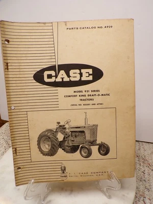 Catálogo de piezas de tractores Case 931 Series Comfort King Draft-O-Matic 1965 #A929 Foto 1 de 3