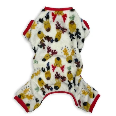 Frisco олень собаки и кошки пижамы Sz средний новый $16 флис праздник домашних животных PJs - Изображение 1 из 4