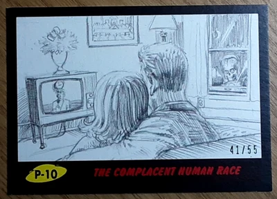 2017 Mars Attack's The Revenge Black Card P10 THE COMPLACENT HUMAN RACE. - Image 1 of 3