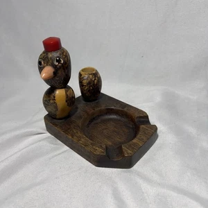 Vintage Henry Howell Style Nut Bird Wooden Ashtray With Match Holder Novelty - Picture 1 of 7