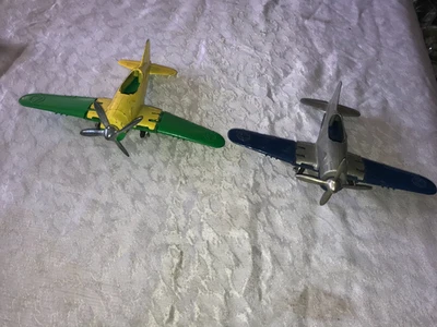 2 RARO 1950 HUBLEY Kiddie Toy 1467 Segunda Guerra Mundial Marina de los Estados Unidos Avión de combate militar 83/4 x61/2 Foto 1 de 4