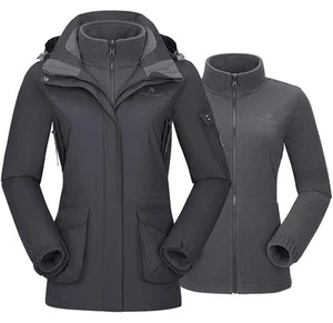 CAMEL CROWN Damen Skijacke wasserdicht 3 in 1 Winterjacke wind wasserdicht - Bild 1 von 7