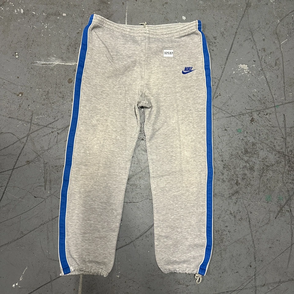 Pantalones deportivos Nike de colección años 80 grises para hombre grandes 34x28 bordados Spellout Swoosh Foto 1 de 4