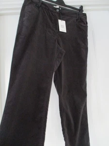 Pantaloni di velluto Savannah Roba Bianca NUOVI taglia UK 14 - neri - Foto 1 di 5