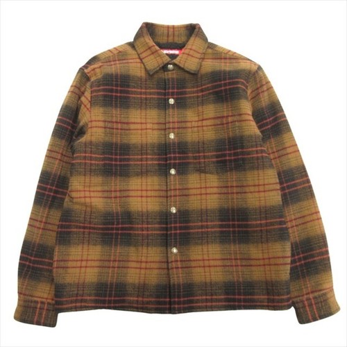 23aw Supreme Line Flanella Snap Camicia Foderata Giacca Blouson Check Logo Usato6