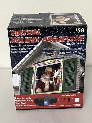 Nuevo en caja Proyector virtual de vacaciones interior Mr. Christmas 14 videos animados nuevo en caja  Foto 1 de 4
