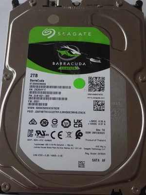 ST2000DM008 SN: ZK2 PN: 2UB102-300 FW: 0001 TK 26 FEB 2023 Seagate 2TB - Bild 1 von 2