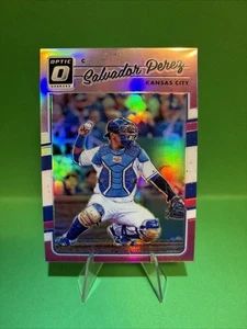 Salvador Perez 2017 Panini Donruss Optic Silver HOLO SP #105 Kansas City Royals - Picture 1 of 2