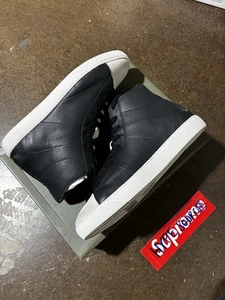 All Saints Tundy High Top Sneakers Mens Size EU 44 US 11 Black Leather New - Picture 1 of 5