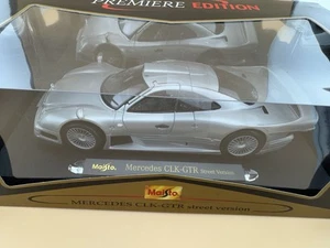 Maisto Mercedes CLK-GTR Street Version Diecast 1:18 Plateado Nuevo en Caja Edición Premier - Imagen 1 de 8